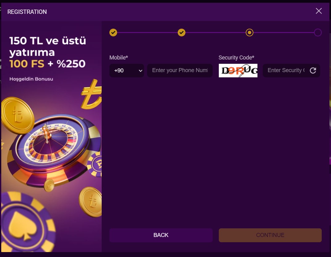 Casinoda Kayıt Aşaması